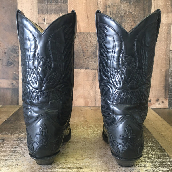 Sendra 3241 Pointed Toe Classic Black Cowboy Boots Mens 9
