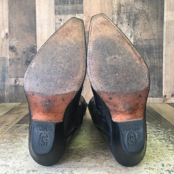 Sendra 3241 Pointed Toe Classic Black Cowboy Boots Mens 9