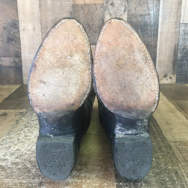 Lucchese L6235 San Antonio Vtg Smooth Ostrich Cowboy Boots Mens 9 D