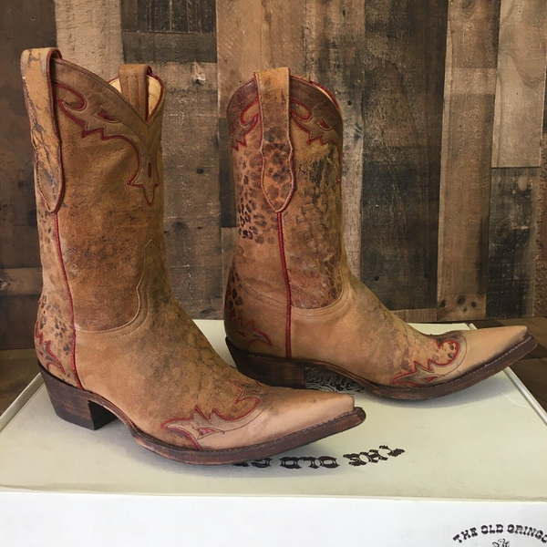 Old Gringo Leopardito Pointed Toe Cowboy Boots Womens 7.5 B