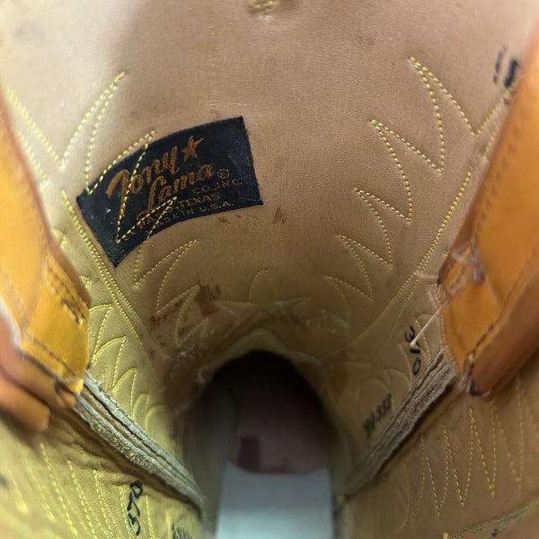 Tony Lama Vintage Gold Label Cowboy Boots Womens 7 C