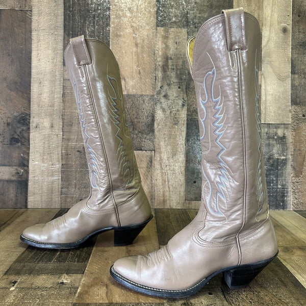 Nocona Vintage Tall 16'' Western Cowboy Riding Boots Womens 8 C