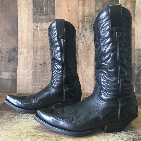 Sendra 3241 Pointed Toe Classic Black Cowboy Boots Mens 9