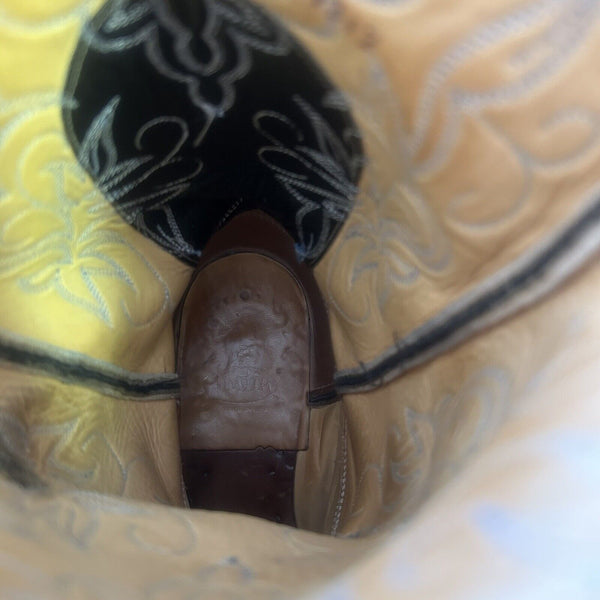 Justin Vintage Lizard Cowboy Boots Mens 11.5 D