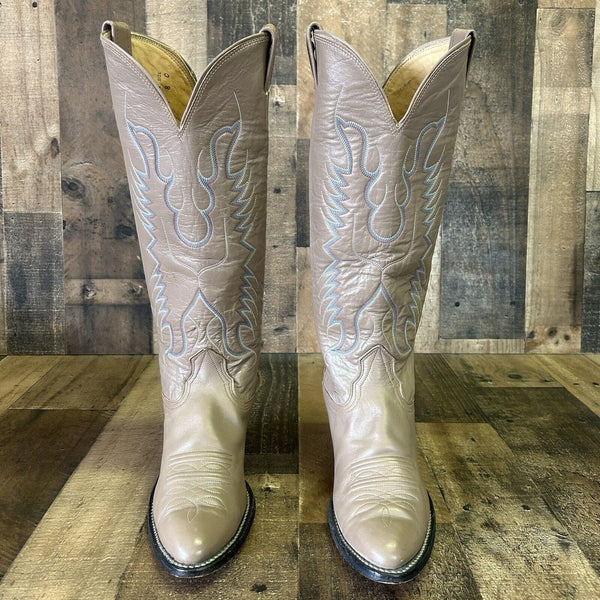 Nocona Vintage Tall 16'' Western Cowboy Riding Boots Womens 8 C