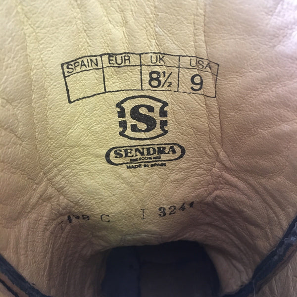 Sendra 3241 Pointed Toe Classic Black Cowboy Boots Mens 9