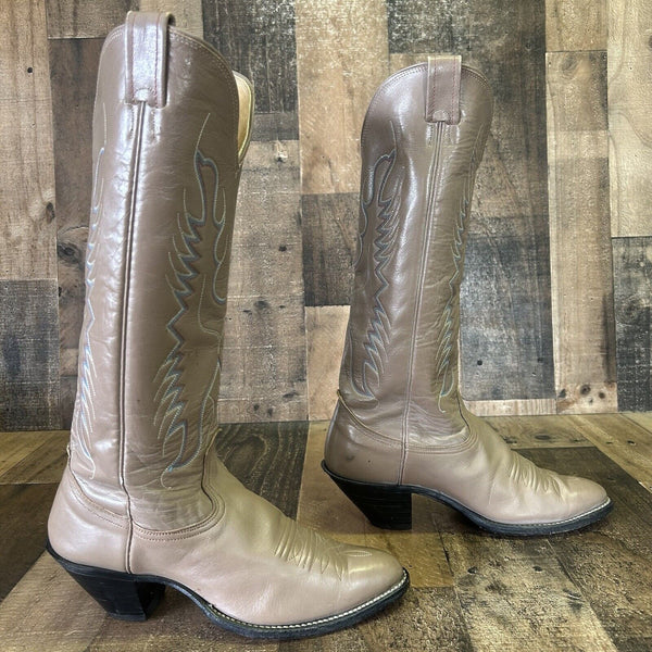 Nocona Vintage Tall 16'' Western Cowboy Riding Boots Womens 8 C