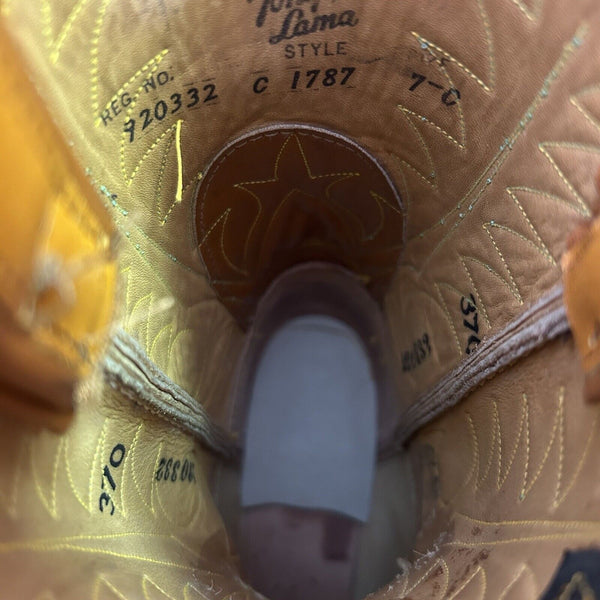 Tony Lama Vintage Gold Label Cowboy Boots Womens 7 C