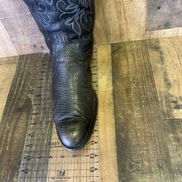 Justin Vintage Lizard Cowboy Boots Mens 11.5 D