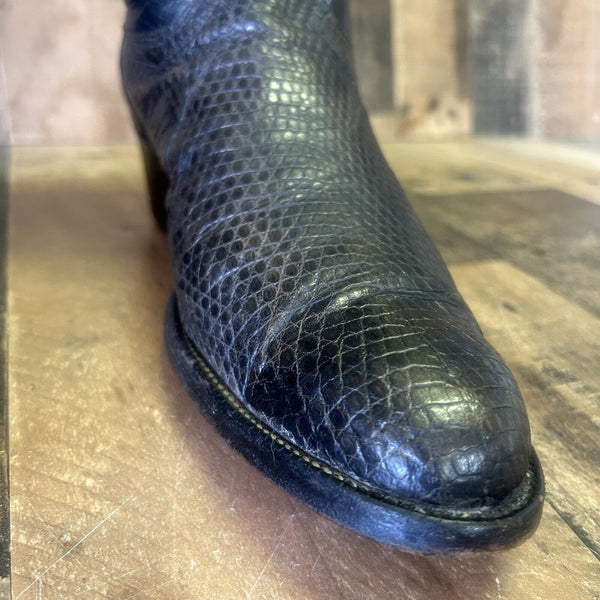 Justin Vintage Lizard Cowboy Boots Mens 11.5 D