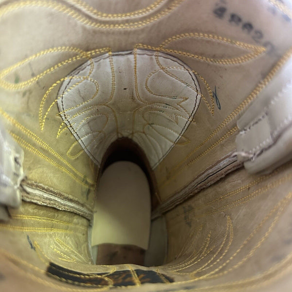 Tony Lama Vintage Lizard Wingtip Gold Label Cowboy Boots Womens 5 B