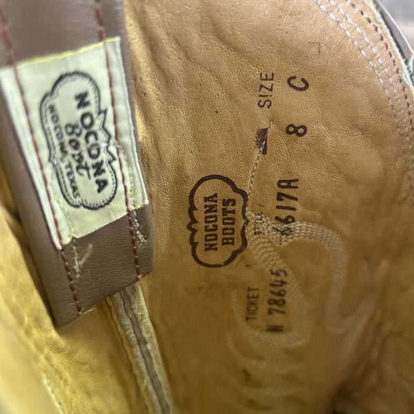 Nocona Vintage Tall 16'' Western Cowboy Riding Boots Womens 8 C