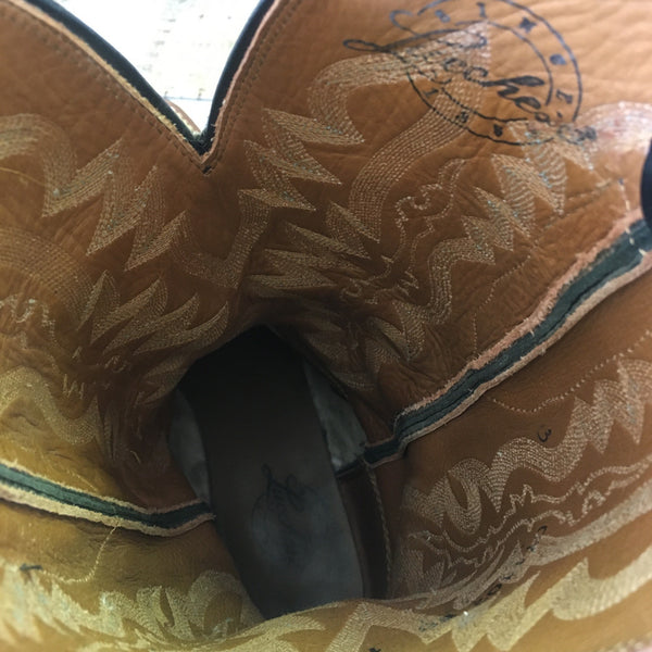 Lucchese CY1102.W8 Full Quill Ostrich Square Toe Cowboy Boots Mens 11 D