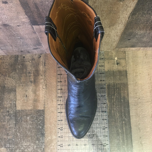 Lucchese L6235 San Antonio Vtg Smooth Ostrich Cowboy Boots Mens 9 D