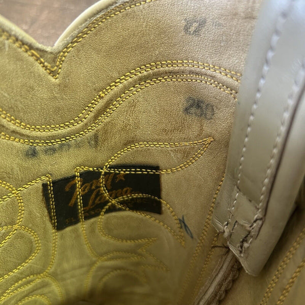 Tony Lama Vintage Lizard Wingtip Gold Label Cowboy Boots Womens 5 B