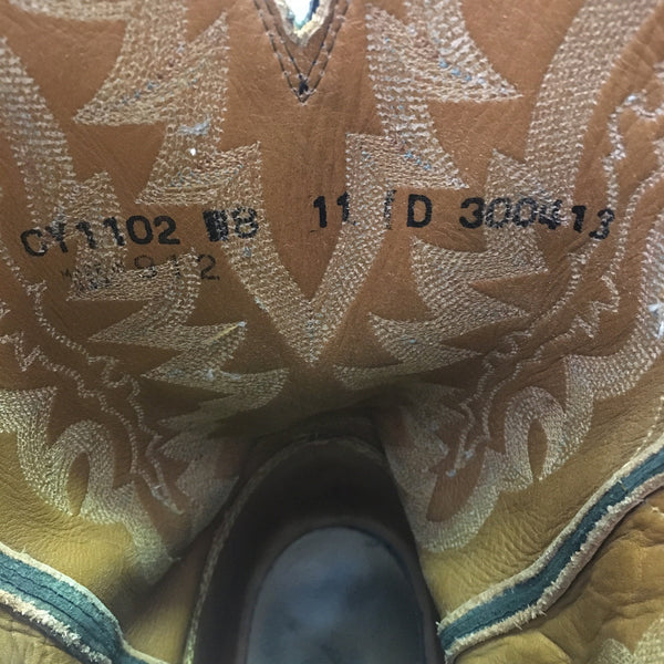 Lucchese CY1102.W8 Full Quill Ostrich Square Toe Cowboy Boots Mens 11 D