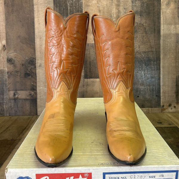 Tony Lama Vintage Gold Label Cowboy Boots Womens 7 C