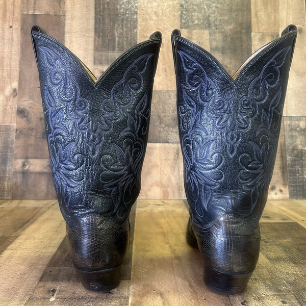 Justin Vintage Lizard Cowboy Boots Mens 11.5 D