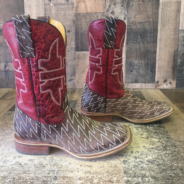 Tin Haul Lightning Lucy Square Toe Cowboy Boots Mens 8.5 D