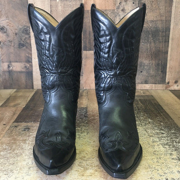 Sendra 3241 Pointed Toe Classic Black Cowboy Boots Mens 9