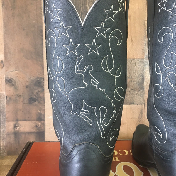 Lucchese 1883 N8107 Embroidered Cowboy Boots Mens 9.5 D
