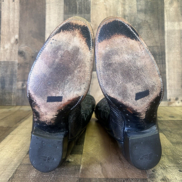 Justin Vintage Lizard Cowboy Boots Mens 11.5 D