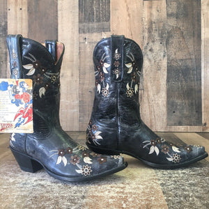 Old Gringo Yippee Kiyay 45434 Flower Floral Cowboy Boots Womens 7 B