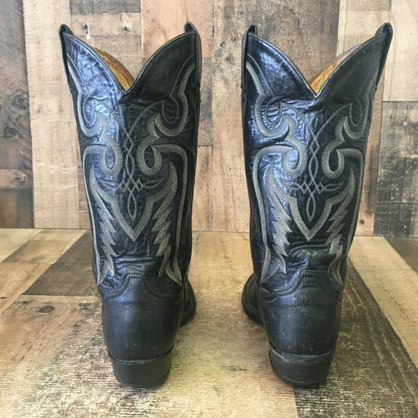 Tony Lama Vintage Teju Lizard Cowboy Boots Mens 8 E