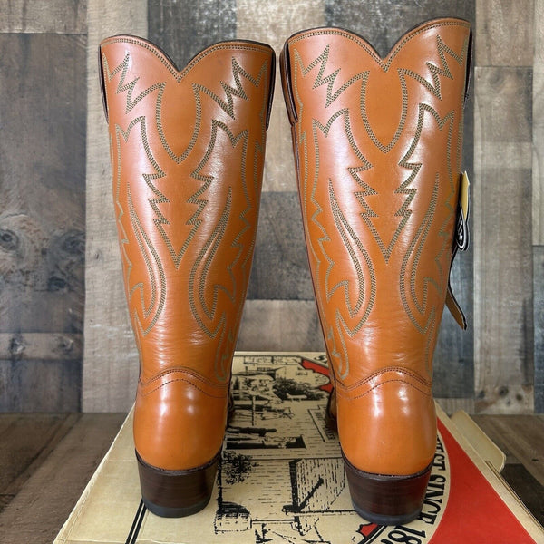 Justin 2015 Vintage Pointed Toe Cowboy Boots Mens 7.5 A