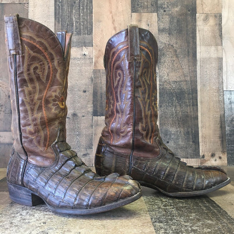 Cuadra Vintage Caiman Tail Cowboy Boots Mens 9