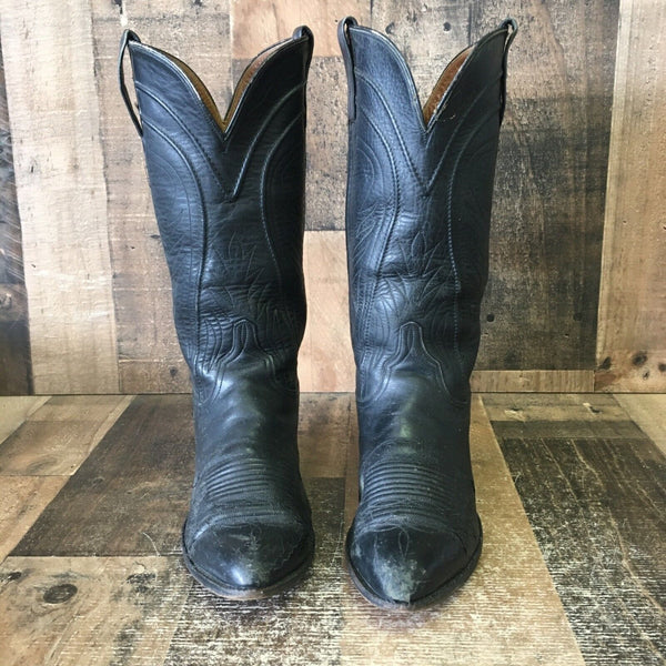 Lucchese P021924 Vintage Classic Black Cowboy Boots Mens 8 D