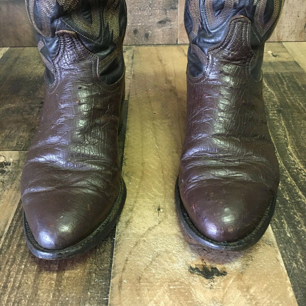 Tony Lama Vintage Smooth Ostrich Cowboy Boots Mens 7.5 D