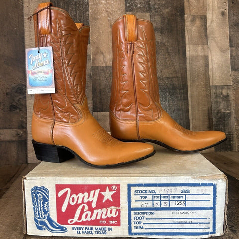 Tony Lama Vintage Cowboy Boots Womens 5.5 B