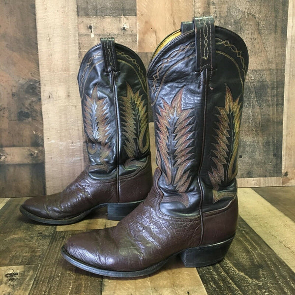 Tony Lama Vintage Smooth Ostrich Cowboy Boots Mens 7.5 D