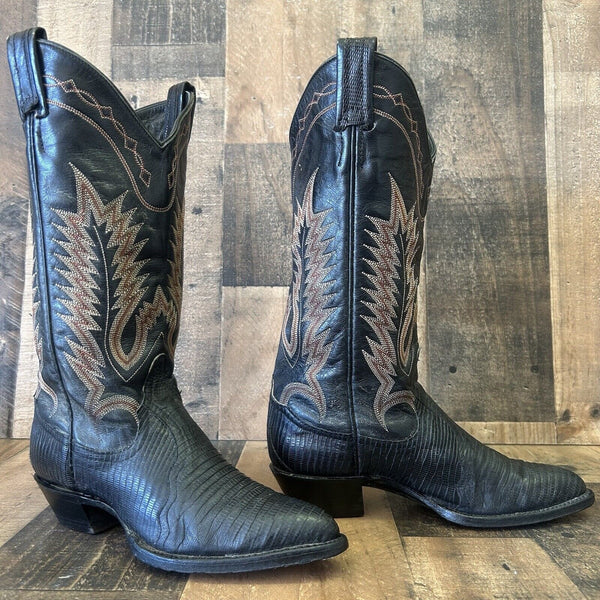 Tony Lama Vintage Teju Lizard Cowboy Boots Womens 5 B