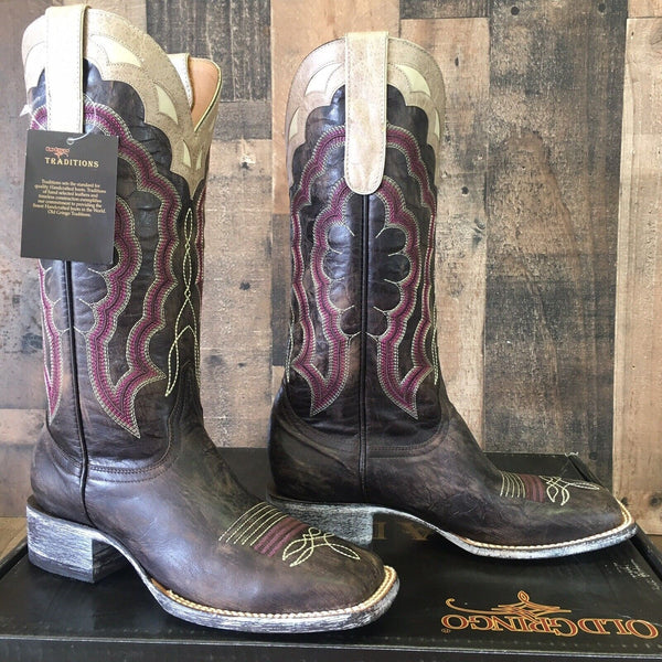 Old Gringo Reinna 13" LTL2870-3 Square Toe Cowboy Boots Womens 7 B