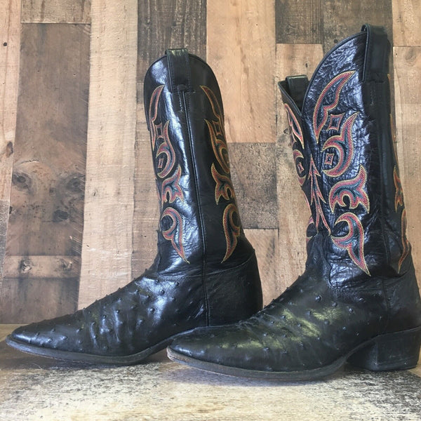 Justin 8933 Full Quill Ostrich Cowboy Boots Mens 11 D