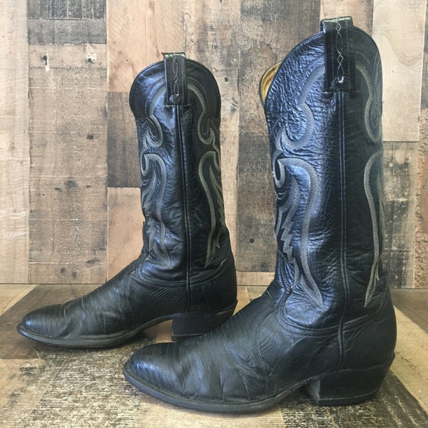 Tony Lama Vintage Teju Lizard Cowboy Boots Mens 8 E