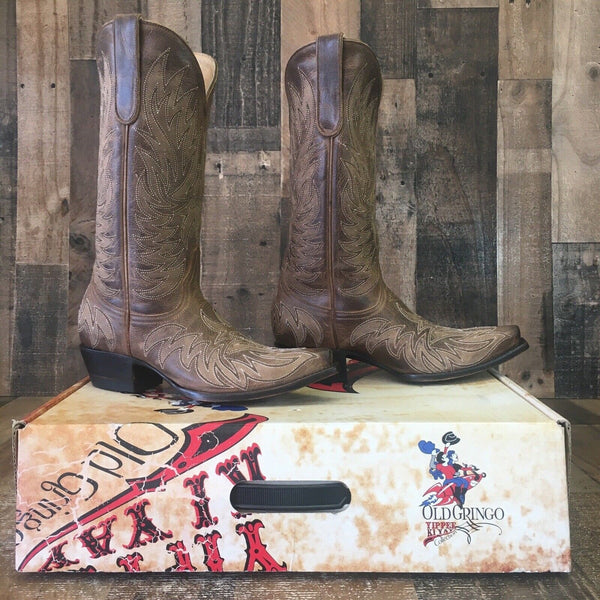 Old Gringo YL355-2 Yippee Kiyay Troy 13” Cowboy Boots Womens 7.5 B