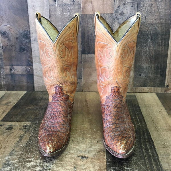 Dan Post Vintage Sea Bass Cowboy Boots Mens 8 D