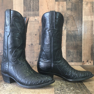 Lucchese L655304 Vtg Lizard Cowboy Boots Mens 8 D