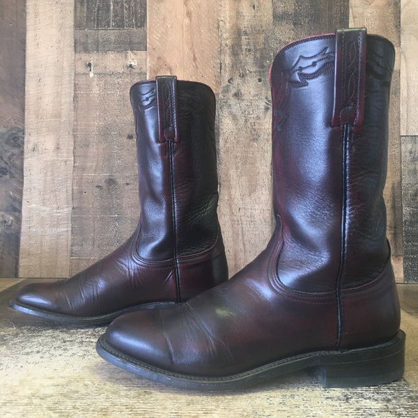 Lucchese 2000 Black Cherry T0083C2 Cowboy Boots Mens 7 D