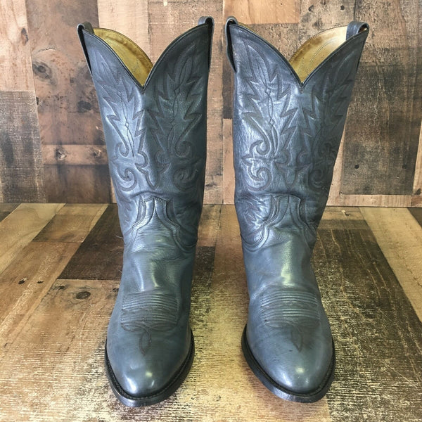 Dan Post 2113R Extra Wide Gray Cowboy Boots Mens 11.5 EW