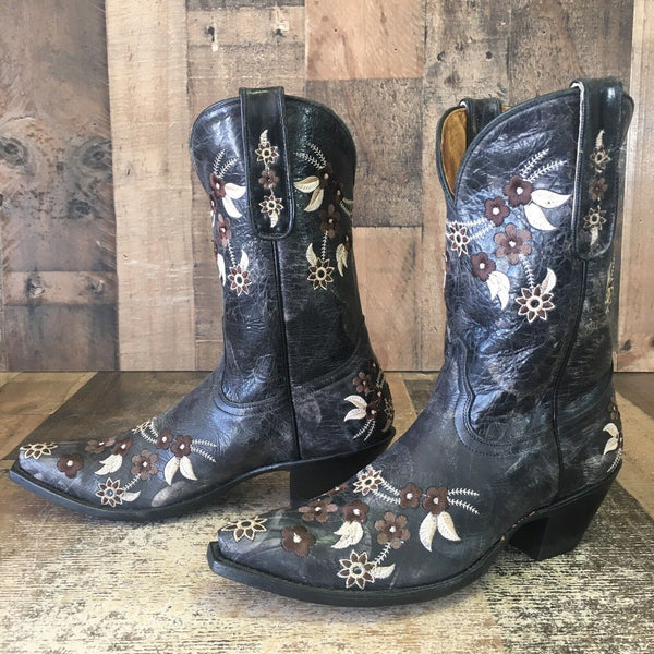 Old Gringo Yippee Kiyay 45434 Flower Floral Cowboy Boots Womens 7 B