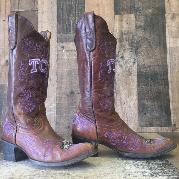 Old Gringo TCU Gameday Cowboy Boots Womens 7 B