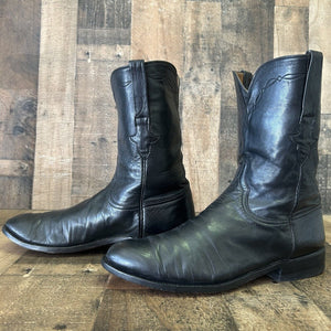 Lucchese L8415 Black Roper Cowboy Boots Mens 11.5 D