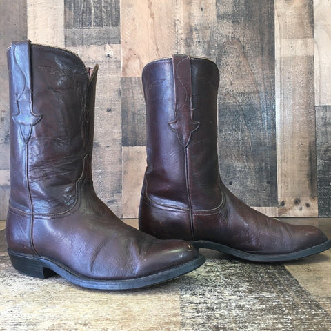 Lucchese P0468 Vintage Classic Brown Roper Cowboy Boots Mens 7.5 E