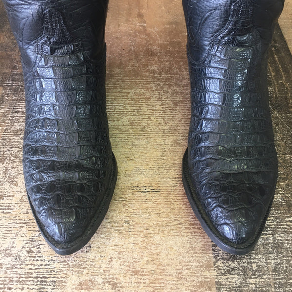 Lucchese L655304 Vtg Lizard Cowboy Boots Mens 8 D