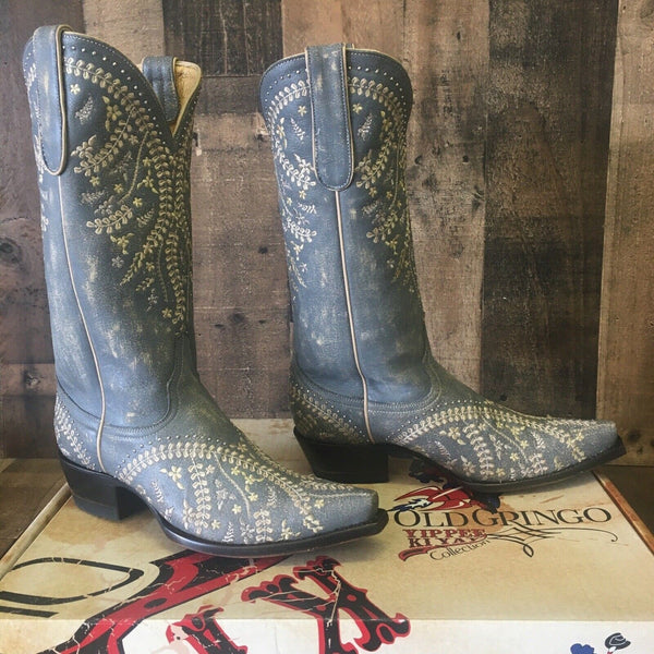 Old Gringo Yippee Kiyay Anya 13” YL344-3 Snip Toe Cowboy Boots Womens 7 B