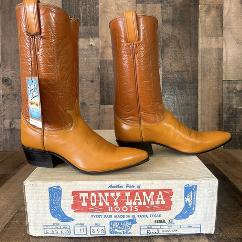 Tony Lama Vintage Gold Label Cowboy Boots Womens 5.5 C